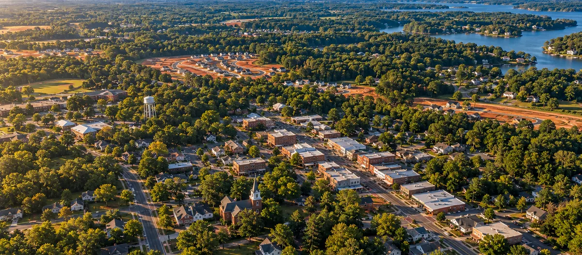 Aerial view of Clover, SC