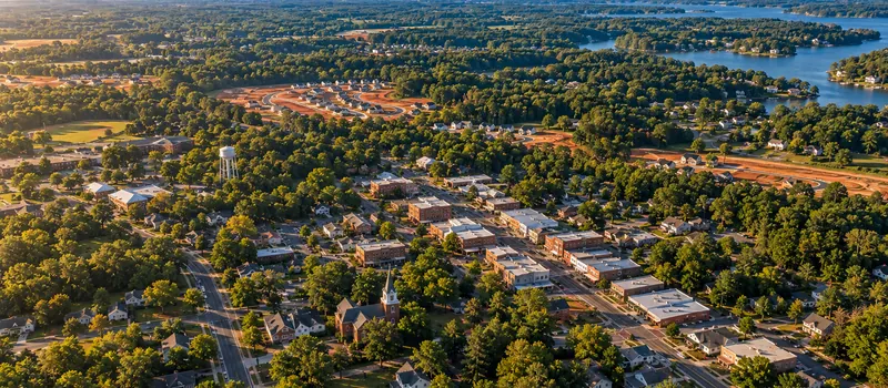 Aerial view of Clover, SC