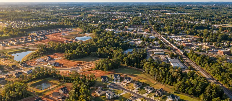Aerial view of Indian Trail, SC