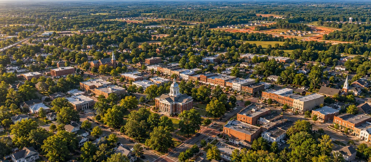 Aerial view of York, SC