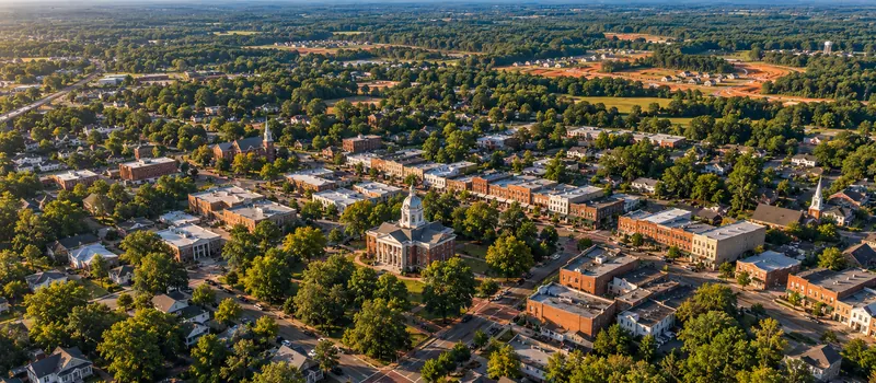 Aerial view of York, SC